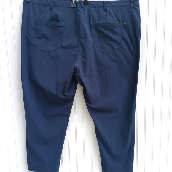 01 ALGO Pants 52 x 30 Navy Blue Performance Fit Moisture Wicking UPF 40 Mens - Picture 7 of 13